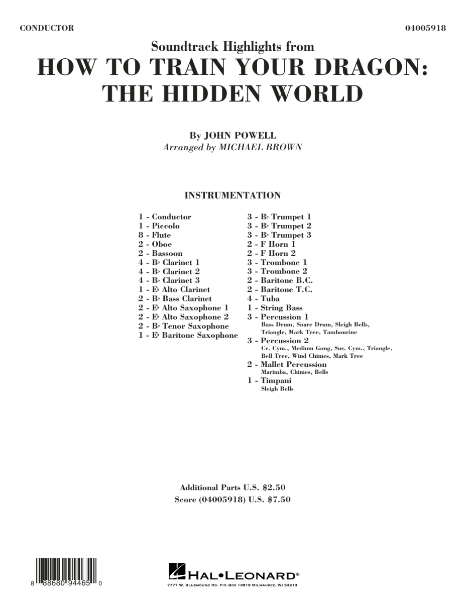 How to Train Your Dragon: The Hidden World (Soundtrack Highlights) - cliquer ici