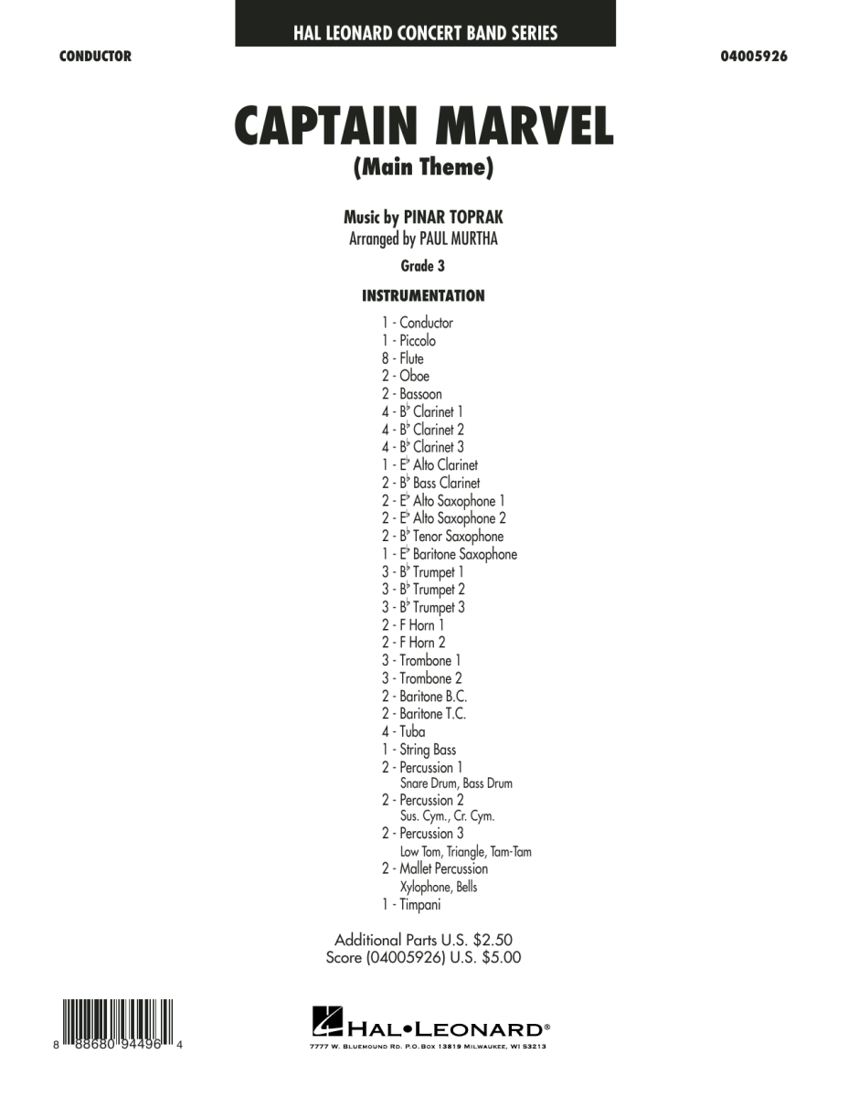 Captain Marvel (Main Theme) - cliquer ici