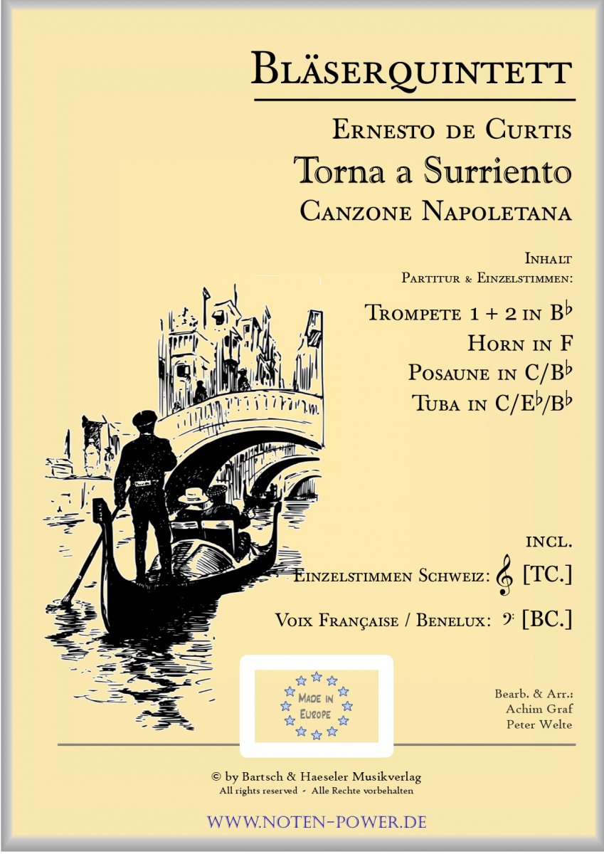 Torna a Surriento (Canzone Napoletana) - cliquer ici