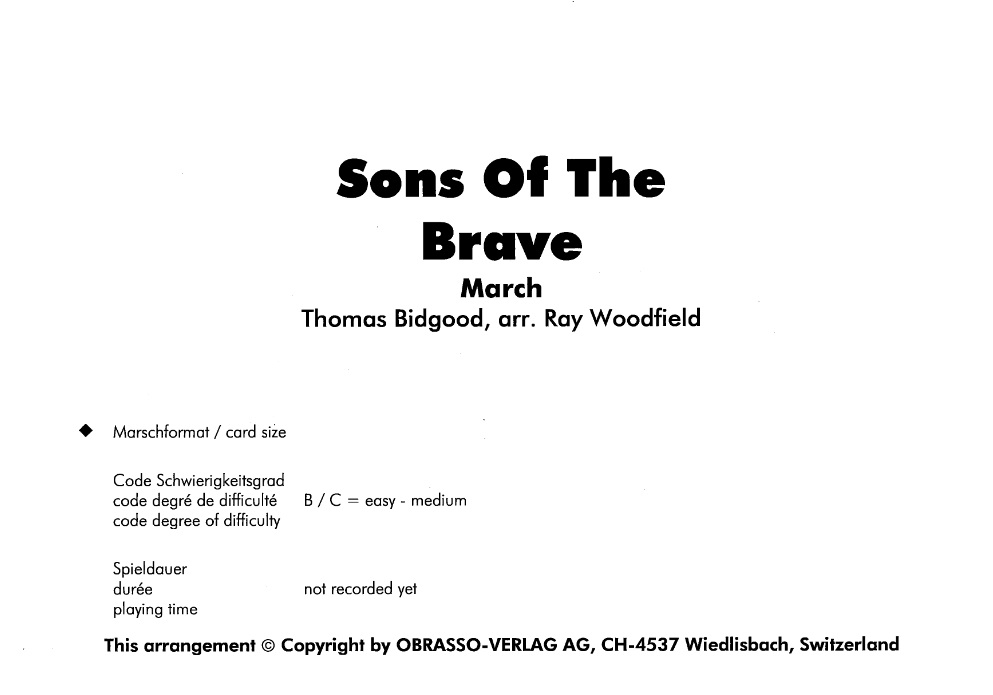 Sons of the Brave - cliquer ici