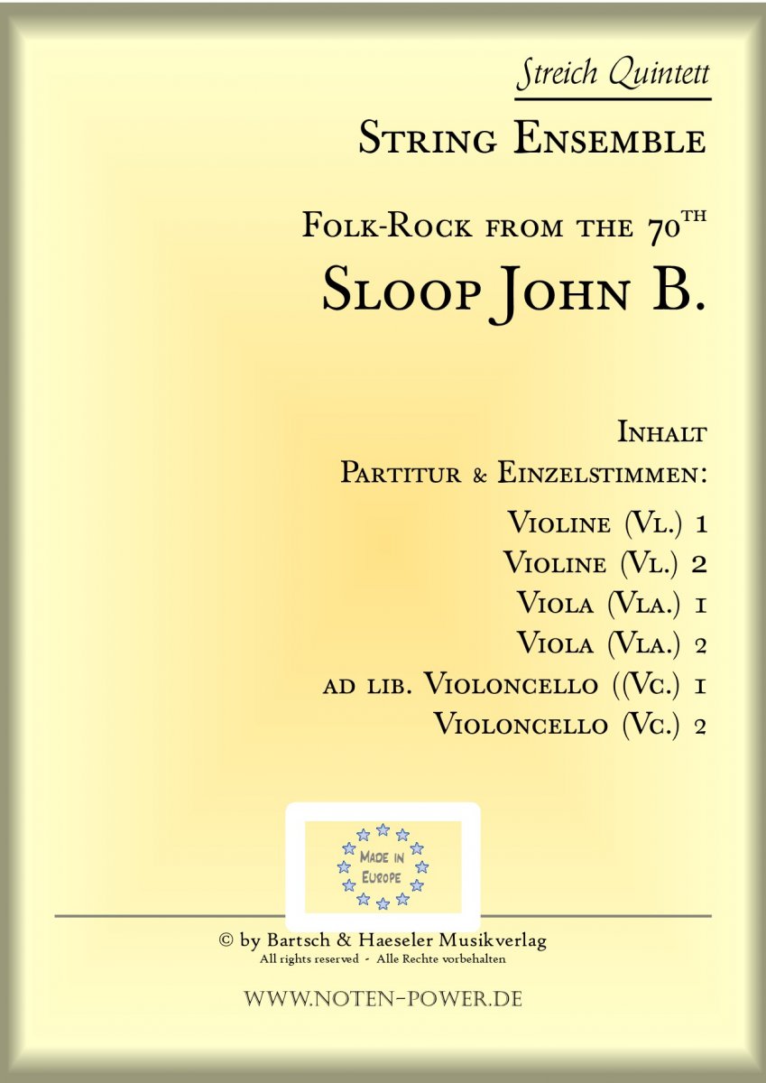 Sloop John B. (Folk Rock from the 70th) - cliquer ici Sloop John B. (Folk Rock from the 70th) - cliquer ici