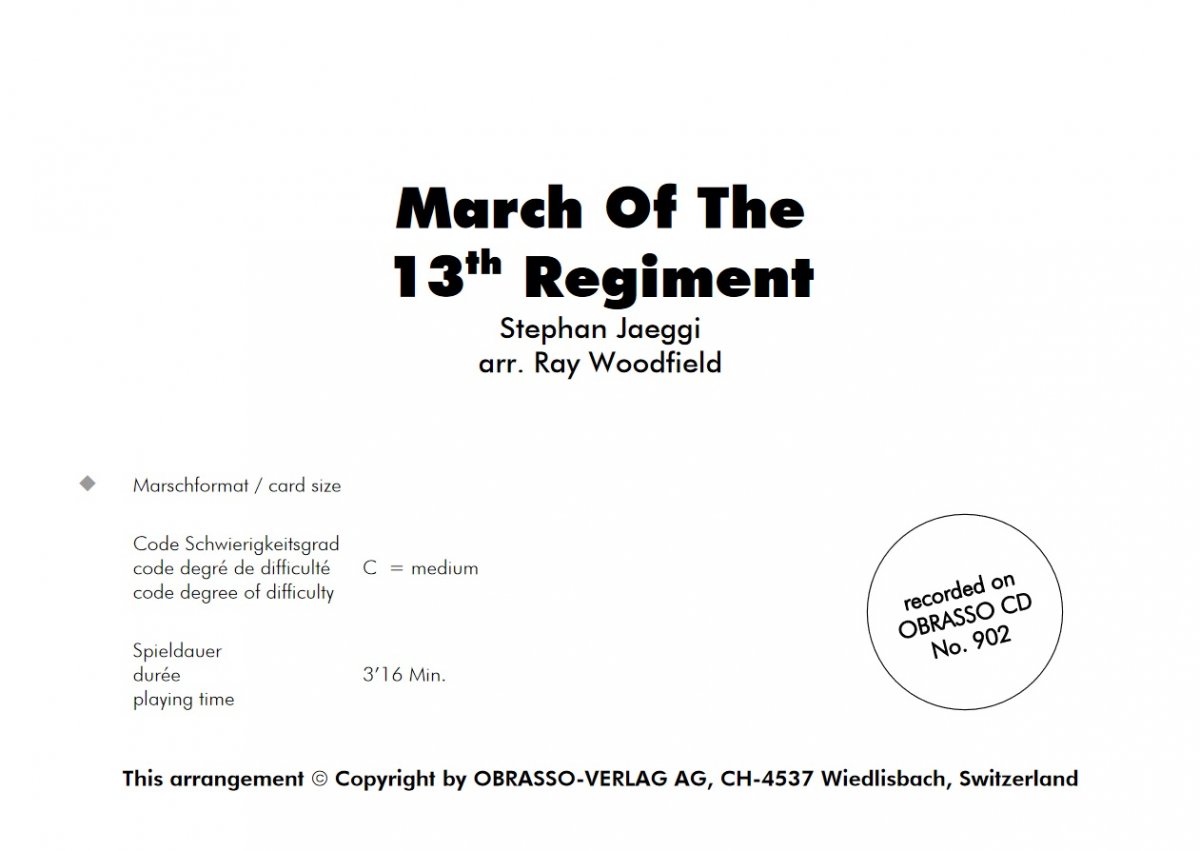 March of the 13th Regiment - cliquer ici