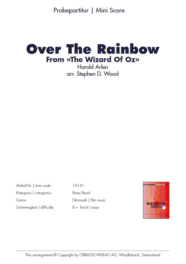 Over the Rainbow (from 'The Wizard of Oz') - cliquer ici