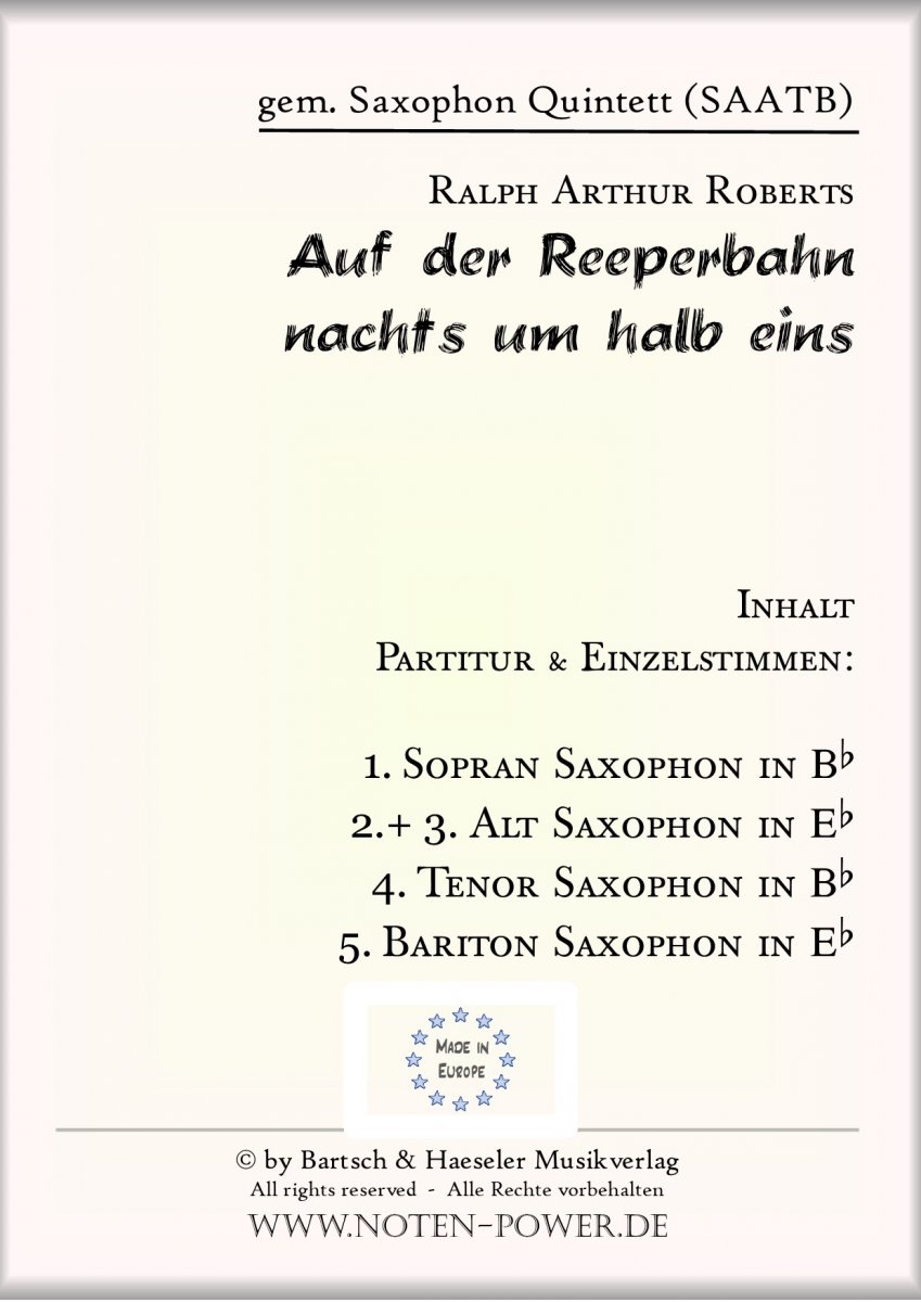 Auf der Reeperbahn nachts um halb eins - cliquer ici Auf der Reeperbahn nachts um halb eins - cliquer ici
