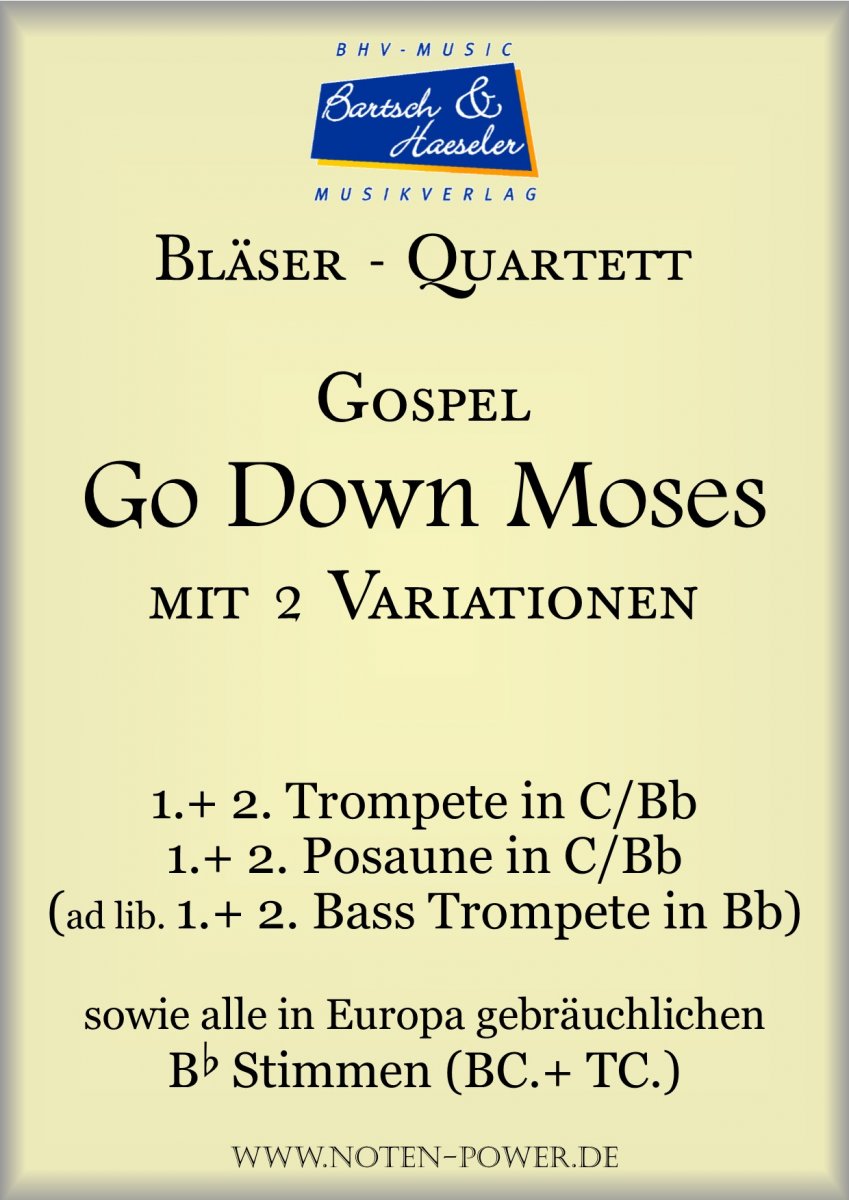Go Down Moses  (Gospel) - cliquer ici