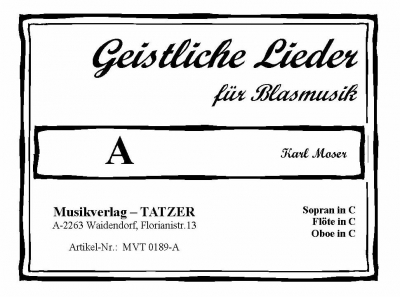 Geistliche Lieder fr Blasmusik, Heft A - cliquer ici