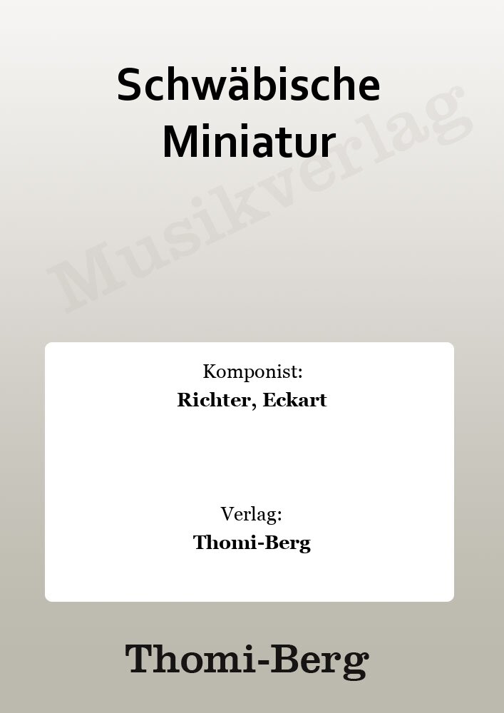 Schw�bische Miniatur - cliquer ici