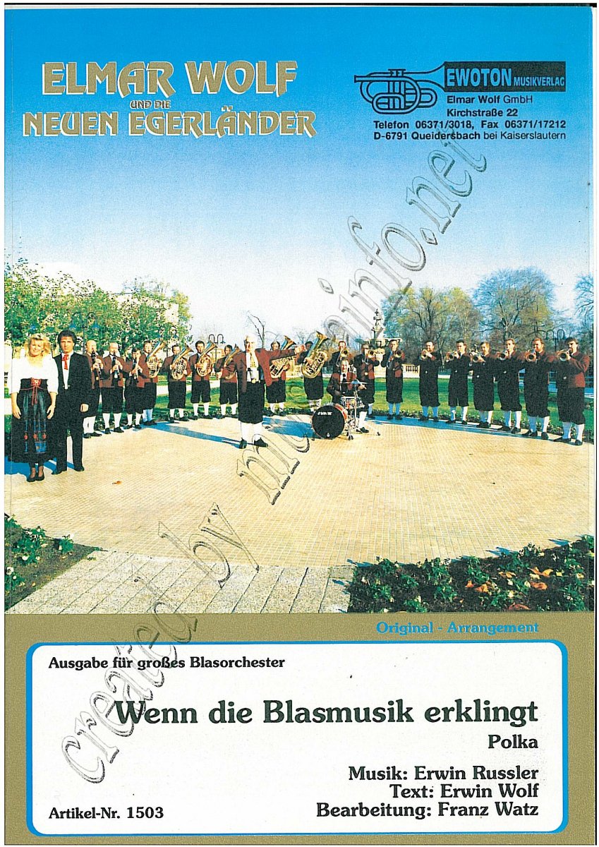 Wenn die Blasmusik erklingt - cliquer ici
