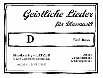 Geistliche Lieder fr Blasmusik, Heft D - cliquer ici
