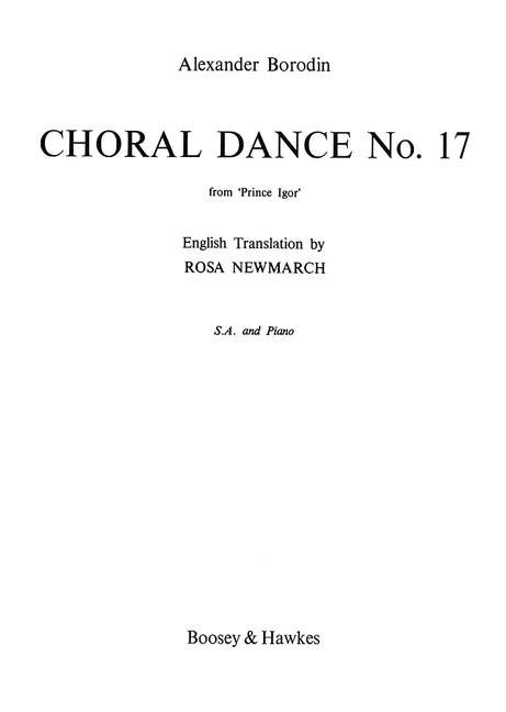 Choral Dance 17 from 'Prince Igor' - cliquer ici