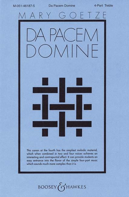 Da Pacem Domine (Grant us peace, O Lord, in this our day) - cliquer ici Da Pacem Domine (Grant us peace, O Lord, in this our day) - cliquer ici