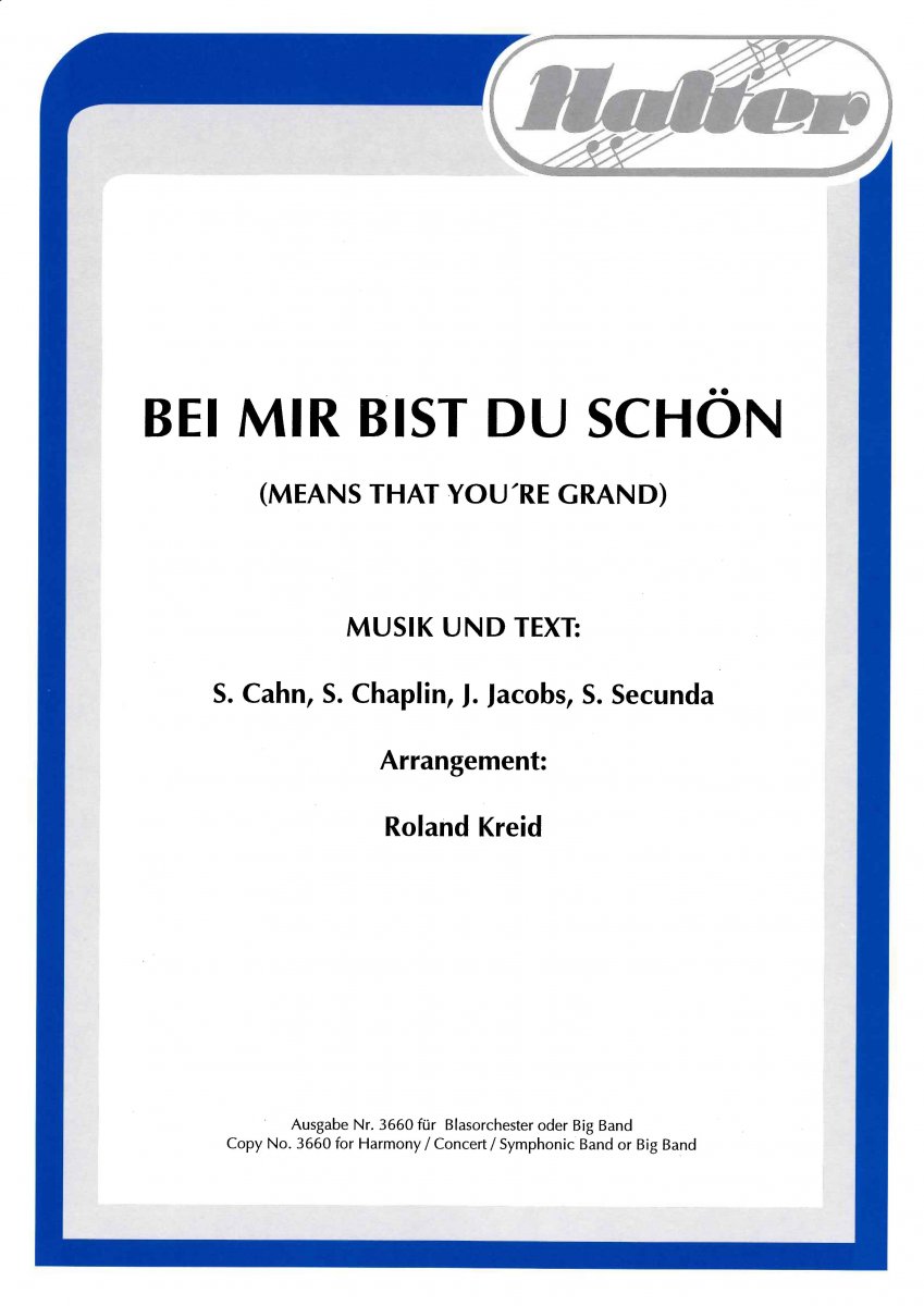 Bei mir bist du schön (Bei Mir Bistu Shein) - cliquer ici Bei mir bist du schön (Bei Mir Bistu Shein) - cliquer ici
