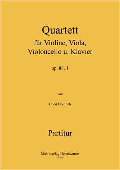 1. Klavierquartett fr Violine, Viola, Violoncello und Klavier - cliquer ici